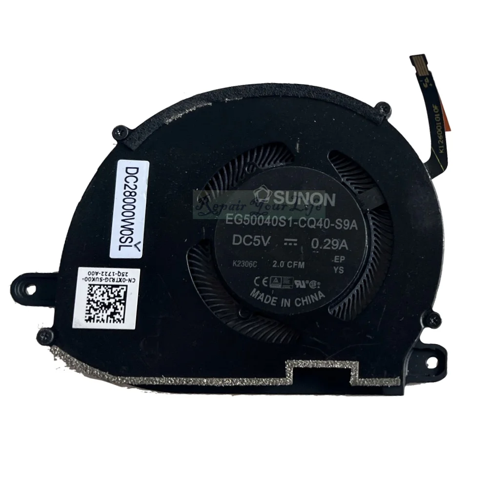 CPU GPU 냉각 팬, 델 XPS 13 플러스 9320 노트북 PC 선풍기 쿨러 0XTRJG 0WRH5K EG50040S1 CQ40 CQ50 S9A XTRJG WRH5K, 신제품