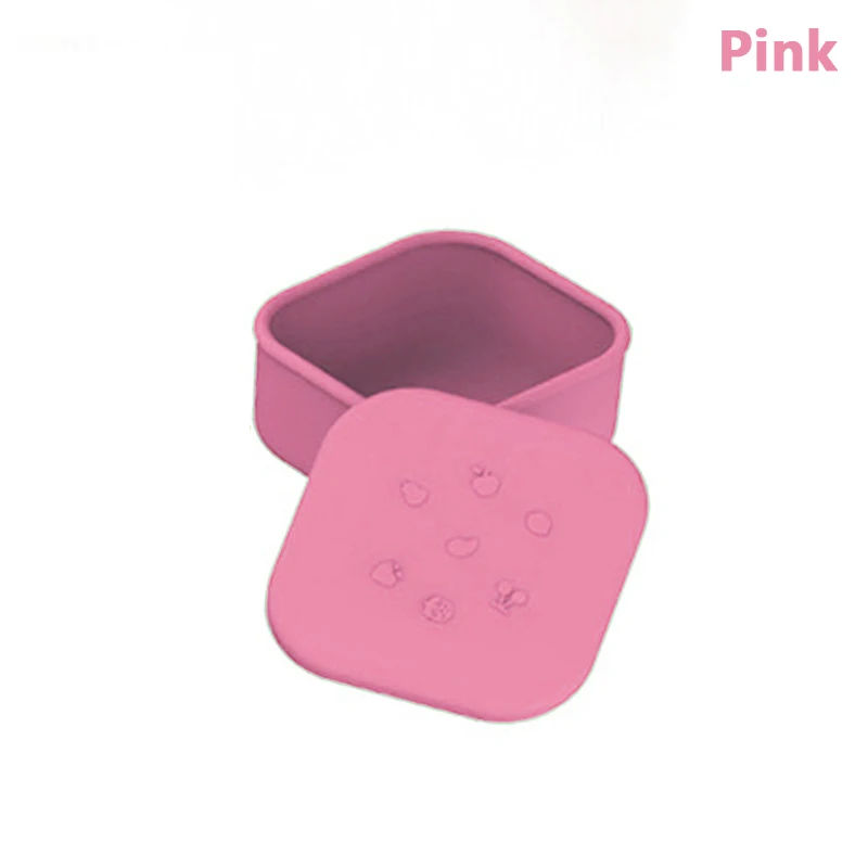 Silicone Lunch Box For Kids Non-Stick Divider Sauce Cup With Lid