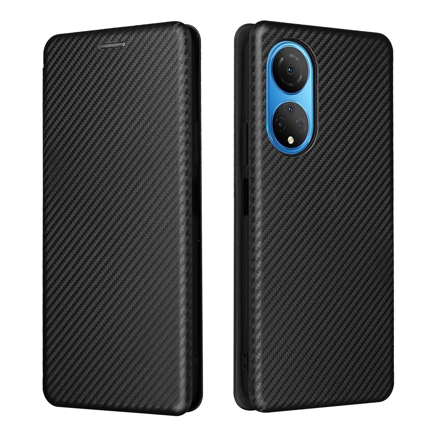 

Флип-чехол для Honor X7 2022, роскошный кожаный кошелек с отделкой из углеродного волокна, чехол-книжка с полным покрытием для Huawei Honor X7 X 7, чехол, сумка