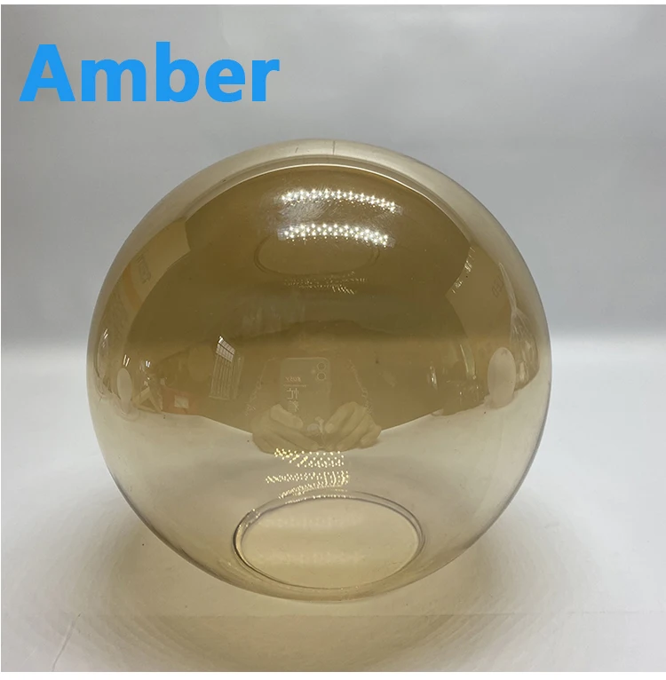 Clear White Grey Color Fading Replacement Glass Shade for Magic Bean Chandelier Pendant Light, Grey Blue Globe Lampshade Fitting