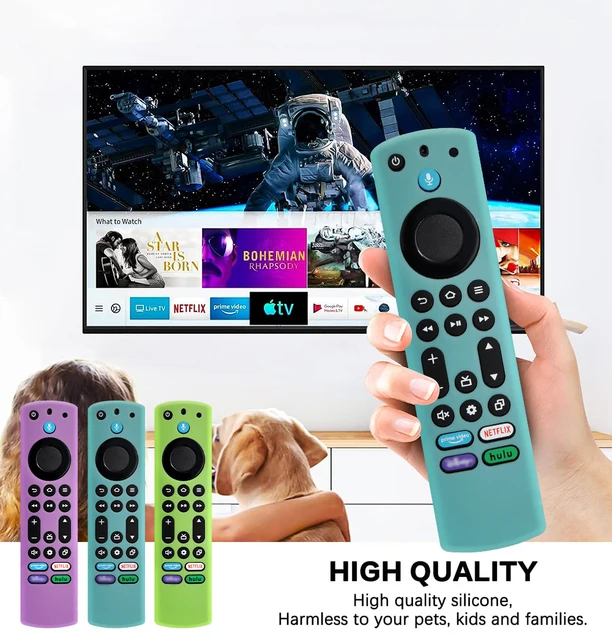 Funda De Silicona Para Mando Fire TV Stick 4K Max (2ª Gen) | 2 Unidades Con Cordón | Colores Brillantes | Protección Antideslizante
