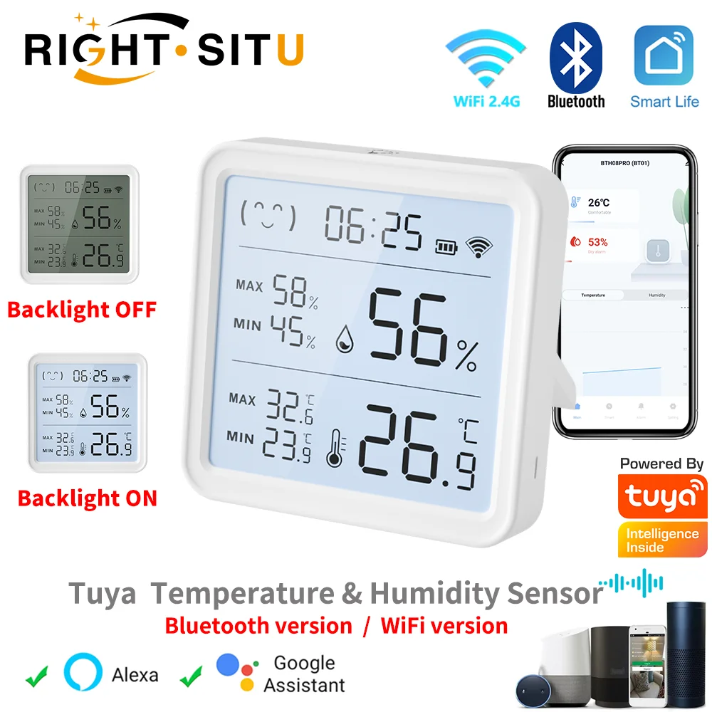Backlight Digital Type-c Temperature and Humidity Smart Bluetooth