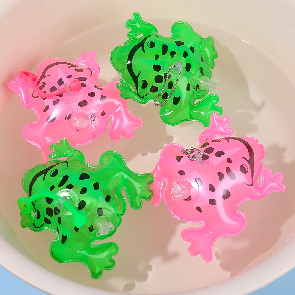 New Bounce Mini Inflatable Frog Balloon Pendant Toy Decompression Rebound Inflatable Frog Baby Doll Decorative Backpack Pendants 6