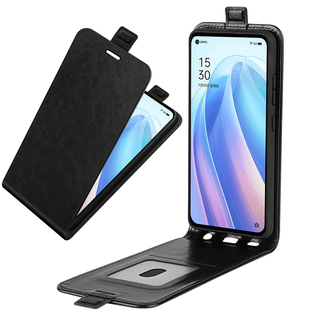 

For OPPO Reno 7 5G Case Flip Leather Cases Soft Cover Vertical Wallet Leather Case With Credit Card Slot For OPPO Reno 7 5G