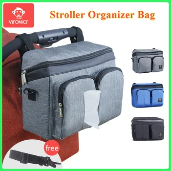 Borsa per passeggino multifunzionale di grande capacità Organizzatore Cestino per carrozzina Accessori per riporre Pannolini Borsa per pannolini Borsa da viaggio per mummia