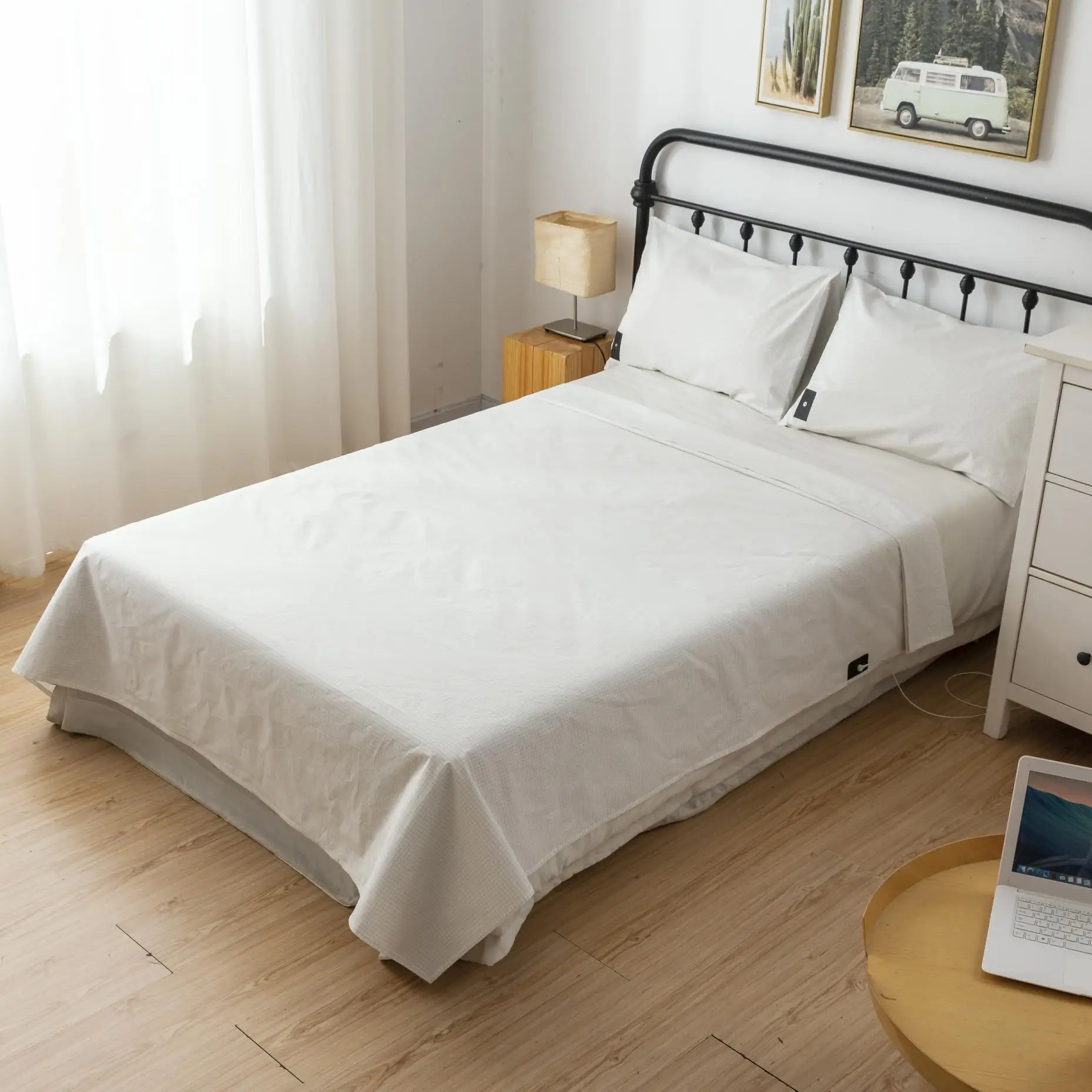 Earthing Grounding Sheet with 10% Silver Fiber and Organic Cotton include a Grounding Cord, Keep Good Sleep 4