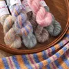 25g/Roll Gradient Mohair Yarn with Silk Section-Dyed Hand Knitting DIY Scarf Sweater Hat Shawl Wool Thread Yarn for Crafting 4