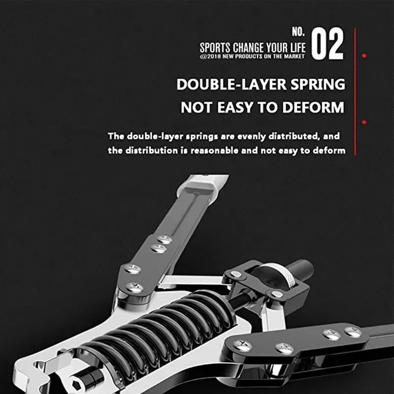 핸드 그리퍼 팔 힘 가슴 확장기, 가정용 피트니스 장비, 팔 로드, 속도 조절 가능, 팔 근육 훈련, 0-80kg