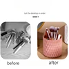 1pc 360° Rotating Makeup Brush Holder - Multi-Functional Dresser/Desk Beauty Box for Student & Pencil Storage - White and Pink 4