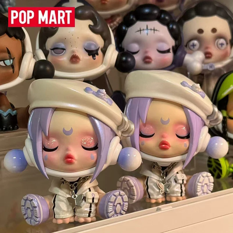 POP MART Skullpanda City of Night 시리즈 블라인드 박스 카와이 애니메이션 액션 피규어 미스터리 서프라이즈 인형 선물 컬렉션