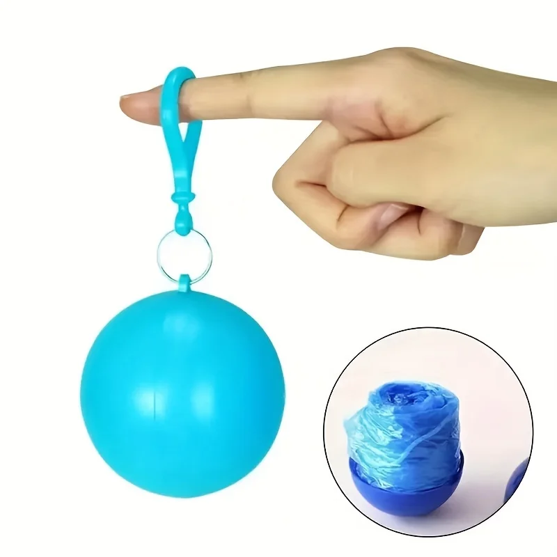 Raincoat poncho 1/3pcs Disposable Emergency Raincoat Foldable Keychain Rain Poncho In A Ball For Traveling Hiking Fishing Camping Outdoor Sport