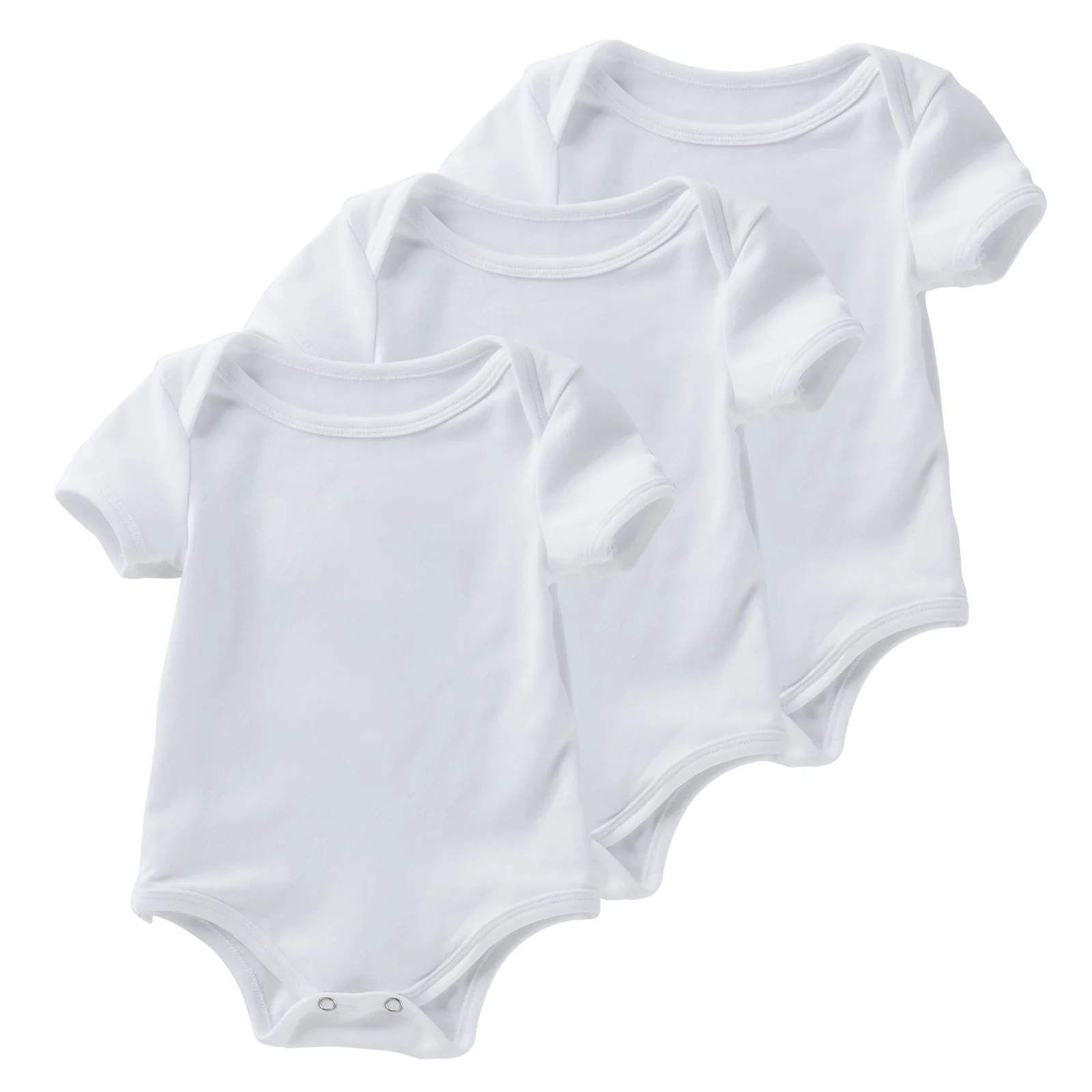 100% Cotton Baby Rompers Solid Color Newborn Clothes Short Sleeve Romper Boys and Girls Black &amp White 0-24 Months Clothing |