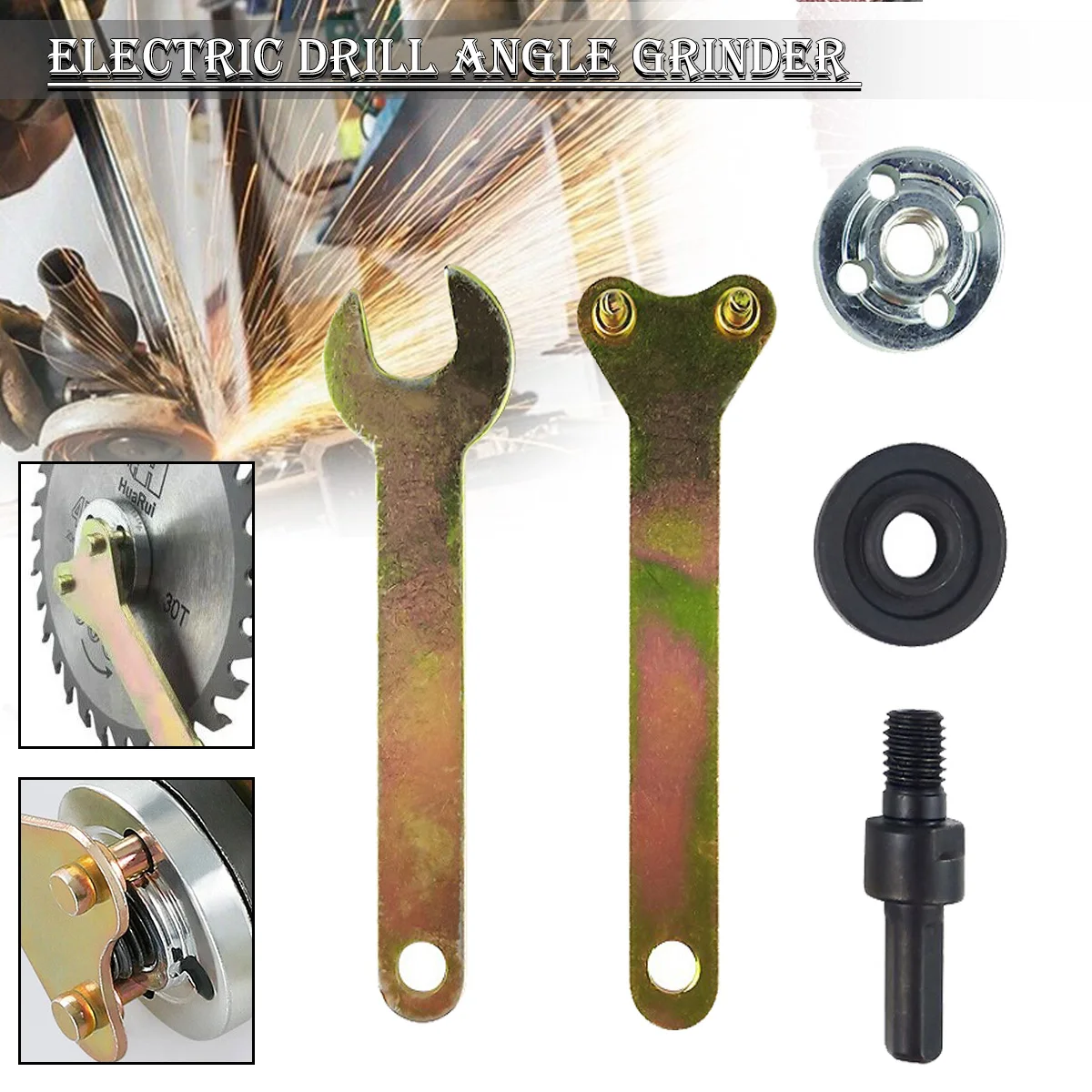 

1set Electric Drill Variable Angle Grinder Connecting Rod For Cutting Disc Polishing Wheel Adapter Converter Kit 5*1cm