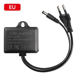 Waterproof Outdoor CCTV Camera Power Adapter, 12V 2A, EU/US Plug - US Plug