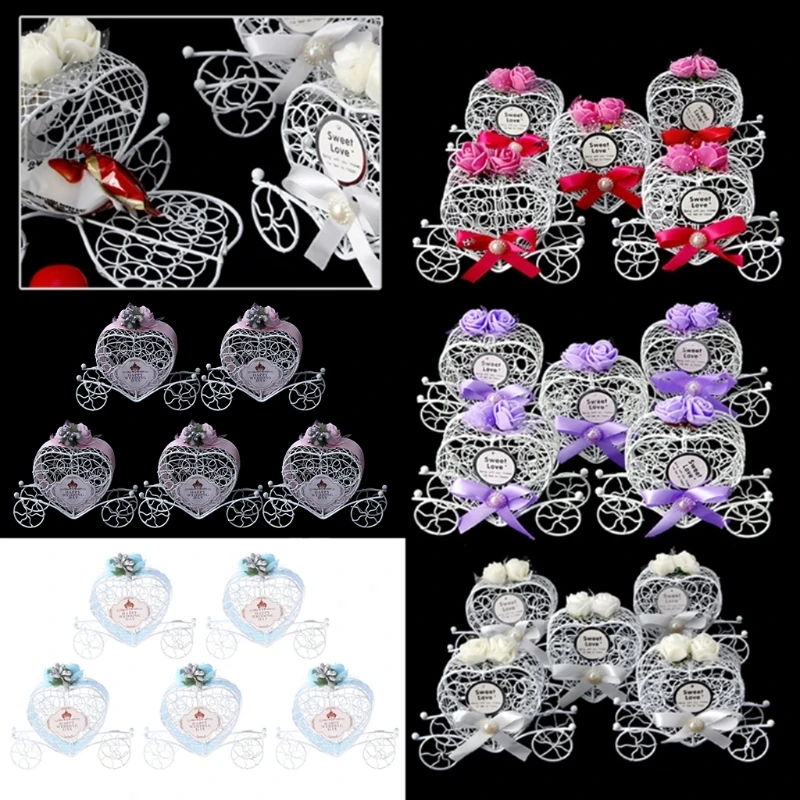 

5Pcs Carriage Candy Chocolate Boxes Birthday Wedding Party Favour New M68E