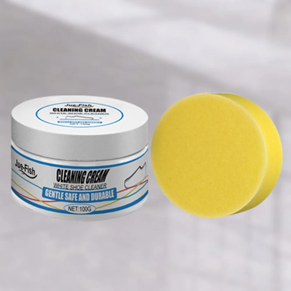 Multi-Functional Cleaning Cream Deep Cleansing Tools Reusable Sports Shoes Cleaner with Wipe Sponge Stains Remover 2
