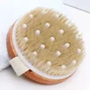 Natural Bristle Brush Soft Wet Dry Skin Body SPA Brush Bath Massager Home Dry Wet Back Shower Brushes Exfoliating Bathing Brush 4