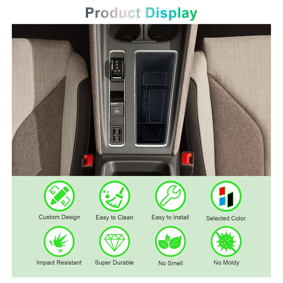 Support/étui à Lunettes GAFAT Pour Skoda Elroq 2025-2026 Et Enyaq IV 2021-2026 - Noir - Remplace La Poignée Du Plafonnier - Installation Facile