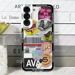 Retro Sticker Design Soft Phone Case - A52 4G A52 A52S 5G (E01)