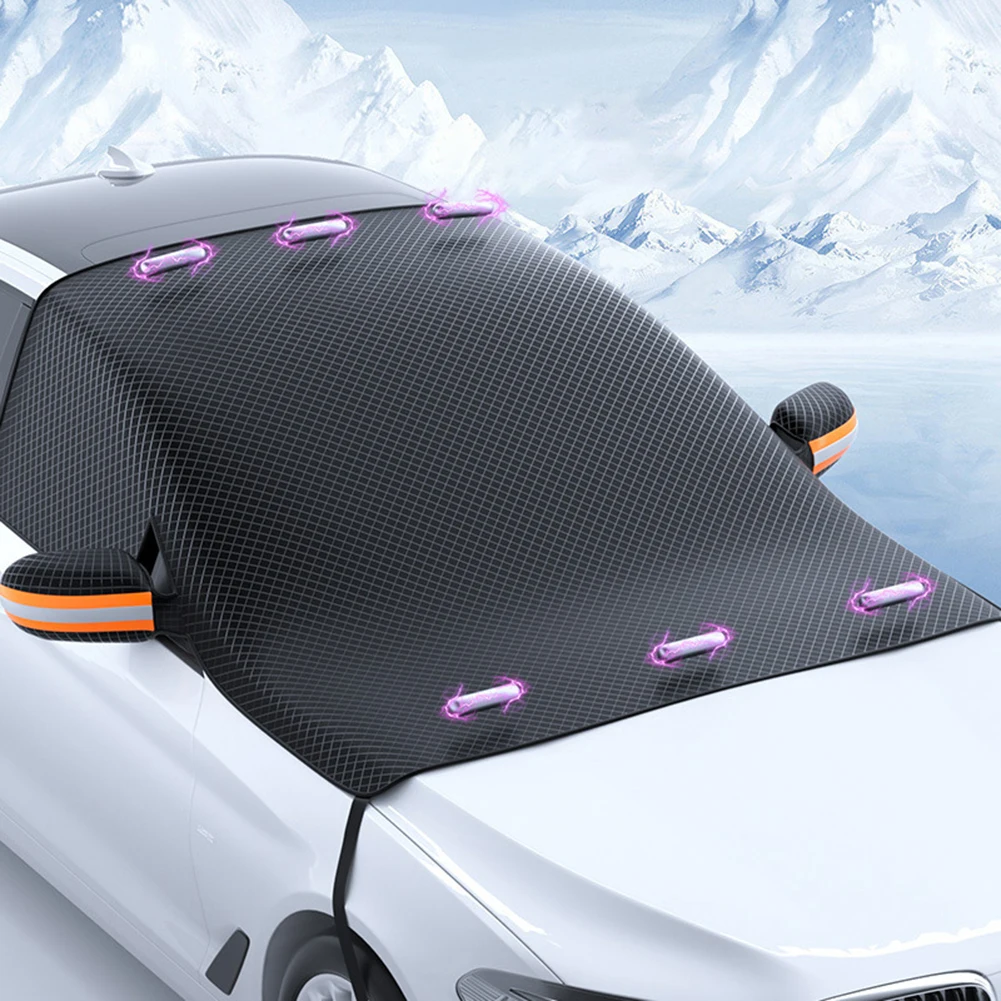 Magnetic Car Snow Cover Front Windshield Ice Frost Guard Sun Protection  Outdoor All-season Sun Shield With Heat Insulation