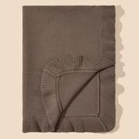 Baby Blanket for Newborns Cotton Ruffle Knitted Wrap Towel Soft and Breathable Bed Blanket for Autumn Winter 75x95cm 2