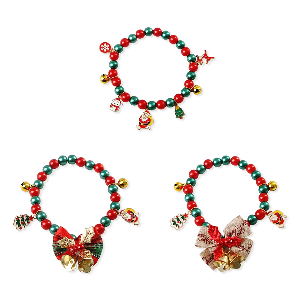 Christmas Lucky Charm Vibrant Color Cat Jewelry Costume Multicolor Cat Bell Collar Kitten Collar Festive Holiday Pet Accessory