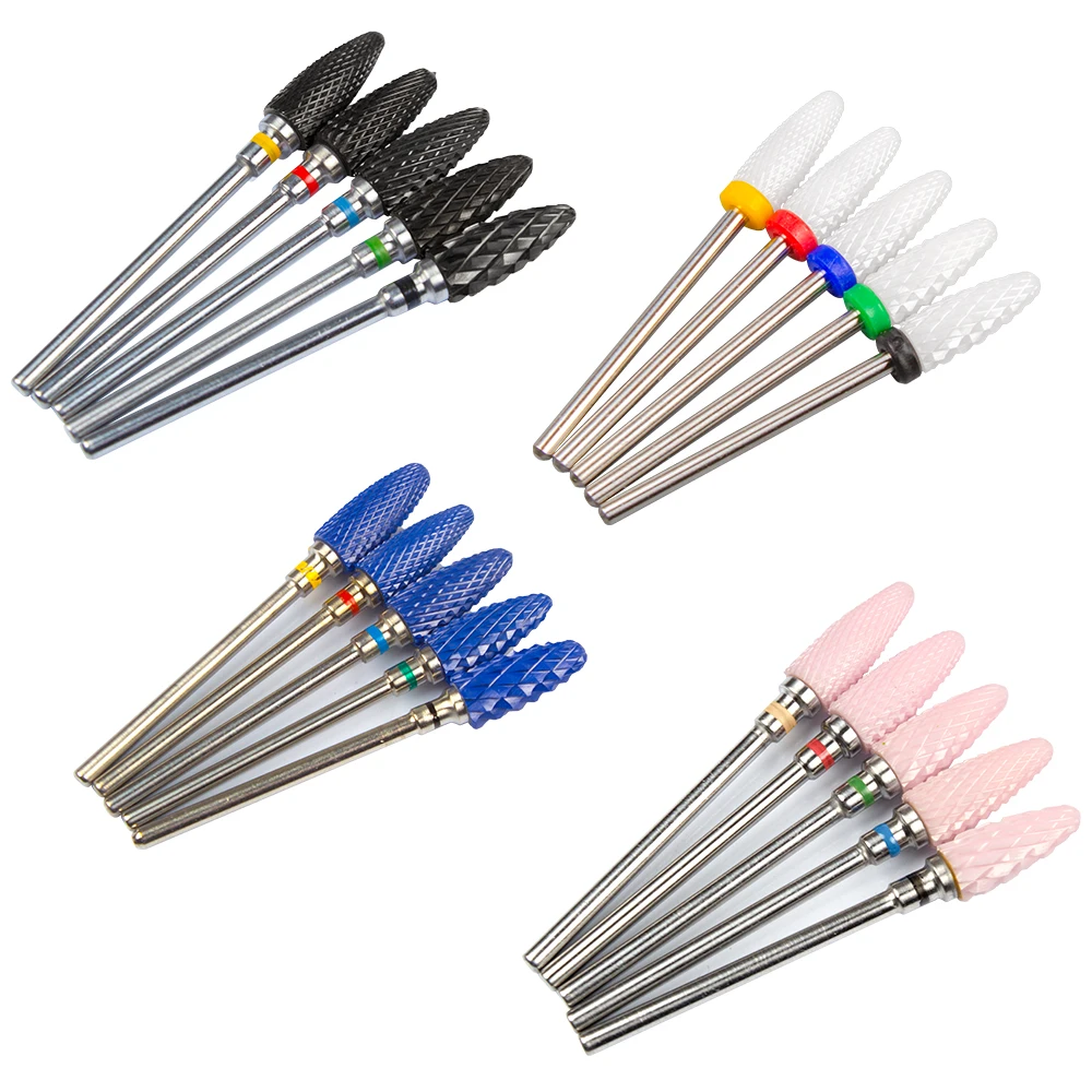 Ceramic Nail Drill Files Milling Cutter Manicure Grinding Pedicure Accessories Tools Removing Gel