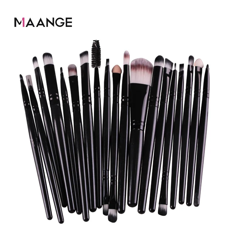 

20Pcs/Set Black Makeup Brushes Tool Set Cosmetic Powder Eye Shadow Foundation Blush Blending Beauty Make Up Brush Maquiagem