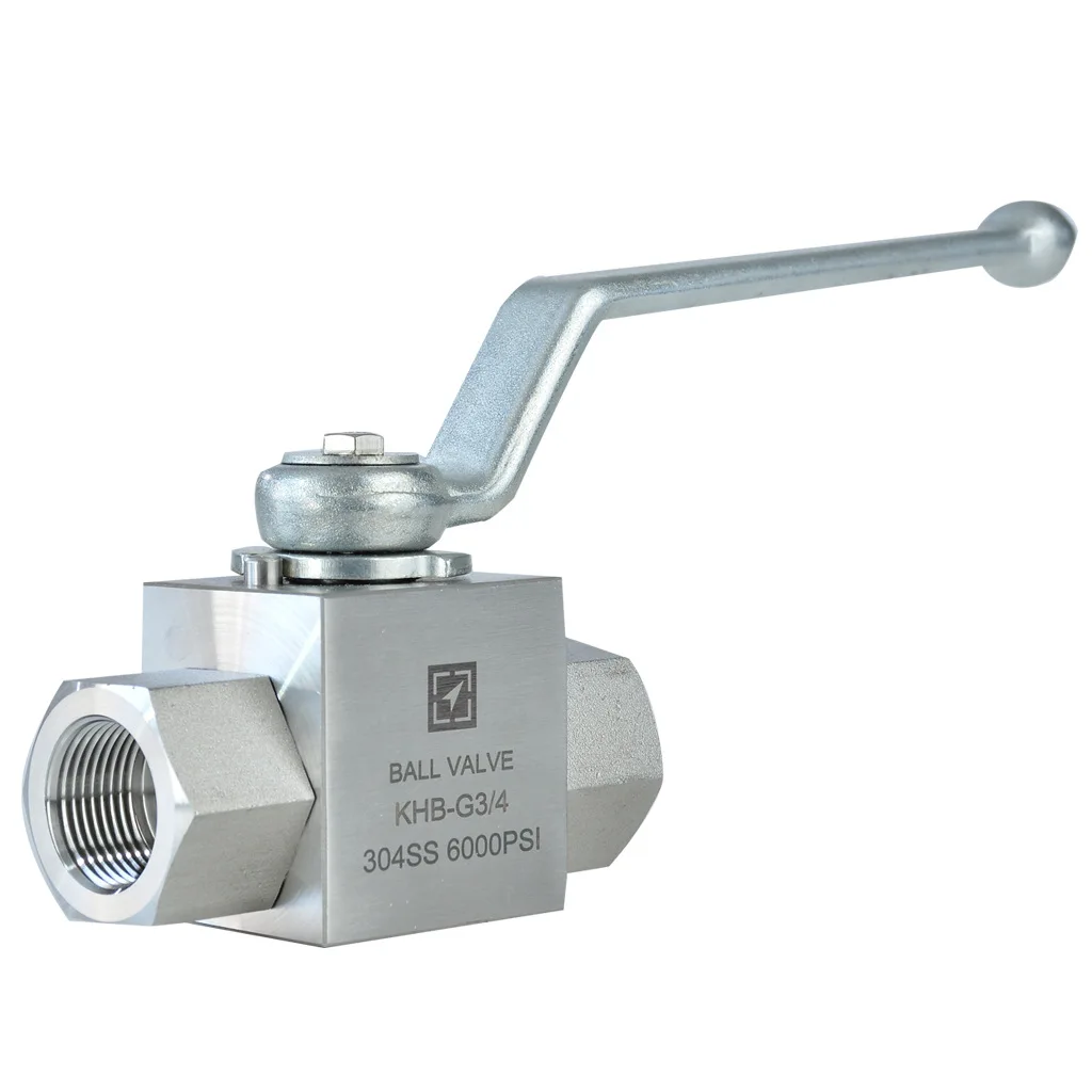 1/2" Female Thread 304 Stainless Steel High Pressure Ball Valve Corrosion Resistant High Pressure Hydraulic Ball Valve