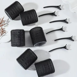 Self Grip No - Heat Hair Rollers Set with Styling Clips (Black)