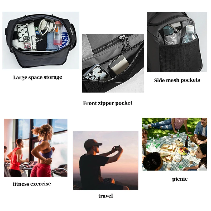 Sport Fitness Gym Bag Waterproof Oxford Duffel Luggage Travel Bag