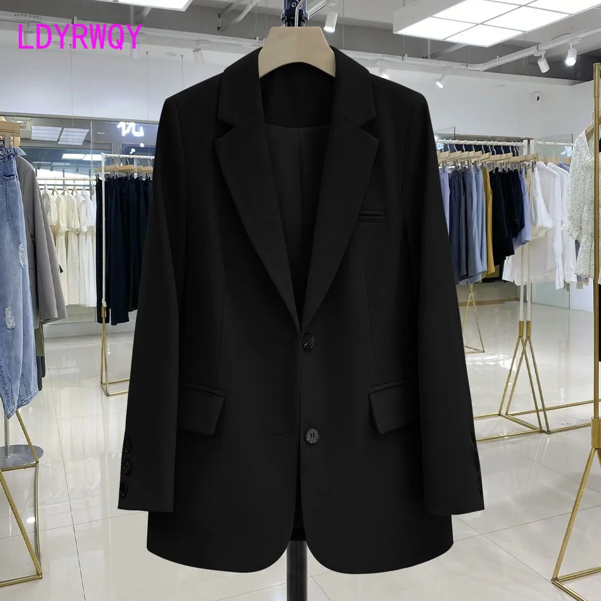 Pink Suit Women's Coat Casual Loose Korean Version Women's Design Sense Suit Small Suit Coat Women