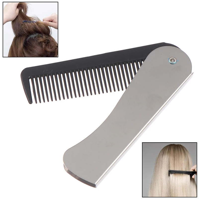 Tragbare Haarkammbürste, faltbar, Massage-Haarkamm, zusammenklappbare Friseurwerkzeuge – Detail 1