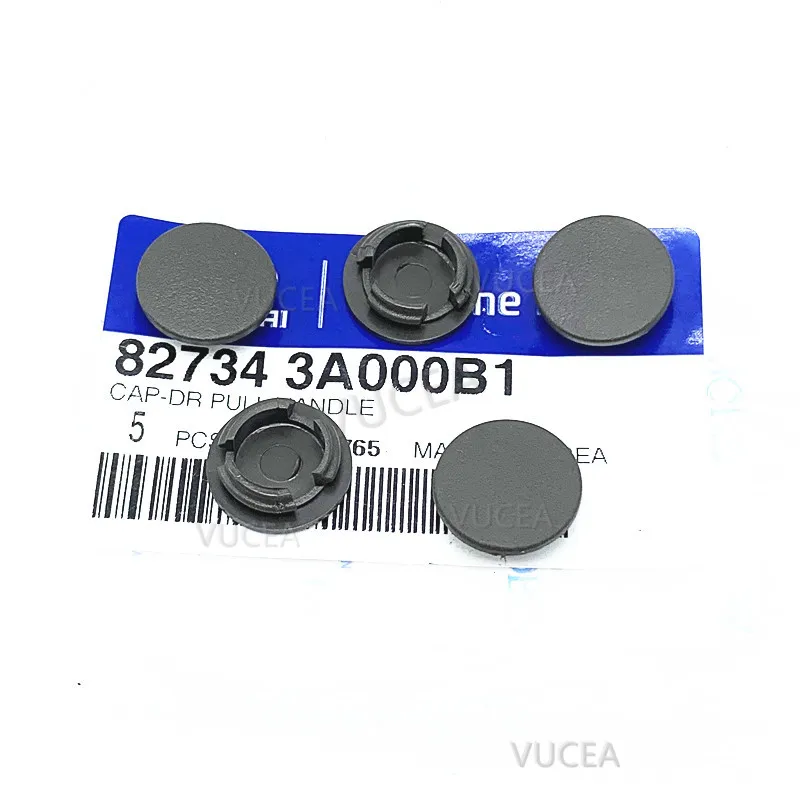 PULL HANDLE CAP Screw plug cover 827343A000B1 82734-3A000B1 PULL HANDLE SCREW CAP For Hyundai IX35 TUCSON ix 2010-2014 car interior accessories car door lock cover rear trunk switch cover car charging port plug cover