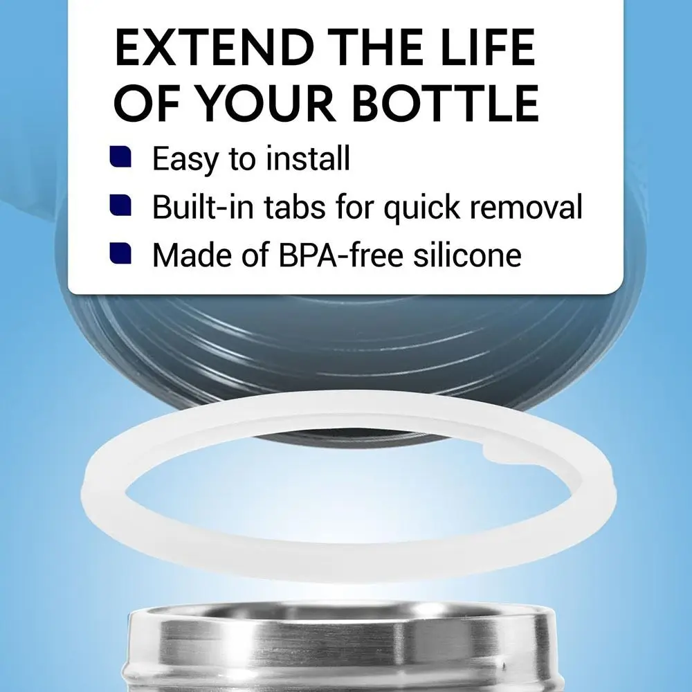 6 Guarnizioni In Silicone Per Borracce IRON °FLASK Bocca Larga - 5.8 Cm, Per 32/40/64 Oz, Anti-Perda | Ricambi - Foto 2