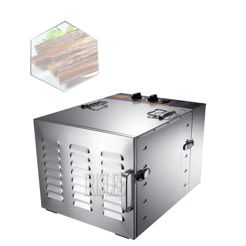 

10 Trays Stainless Steel Food Dehydrator Snacks Dehydration Dryer Fruit Vegetable Herb Meat Drying Machine 220V
