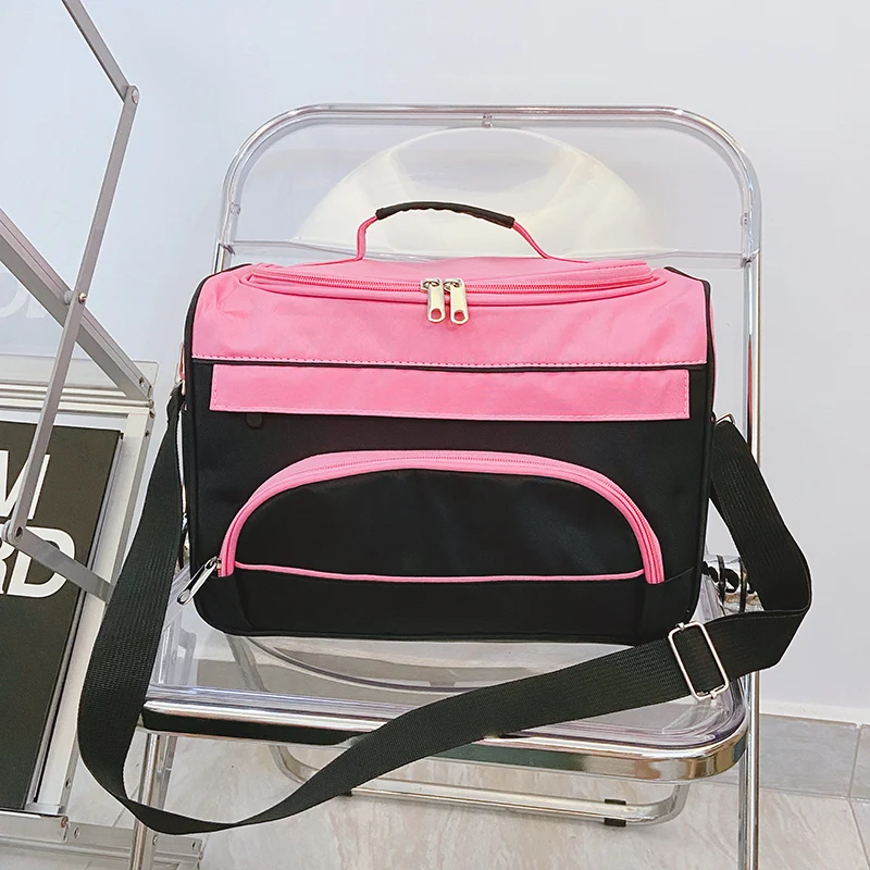 New Pink Salon Hairdressing Storage Bag Hair Scissors Tool Makeup Case with Strip Professional Barber Scissor Bag