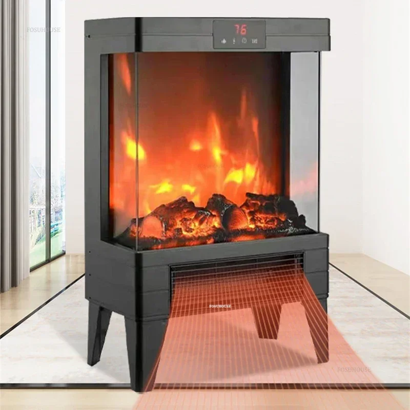 เตาผิงบ้าน 3D เลียนแบบเปลวไฟ เครื่องทำความร้อนบ้าน วิลล่า ห้องนั่งเล่นยุโรป เตาผิงลมร้อนในร่ม เครื่องทำความร้อนตกแต่งห้อง 1