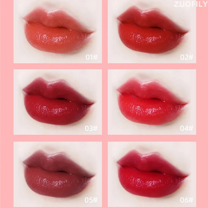 Lip Makeup Lip Gloss Lipstick Set 6pc Autumn and Winter Moisturizing Long-lasting Waterproof Nonstick Cup Cosmetics