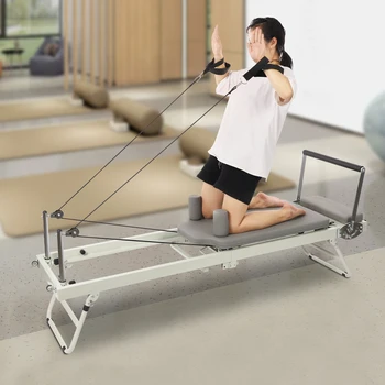 Foldable Pilates Reformer Machine, Multifunctional Yoga Fitness Equipment, Pilates Exercise Equipment 4