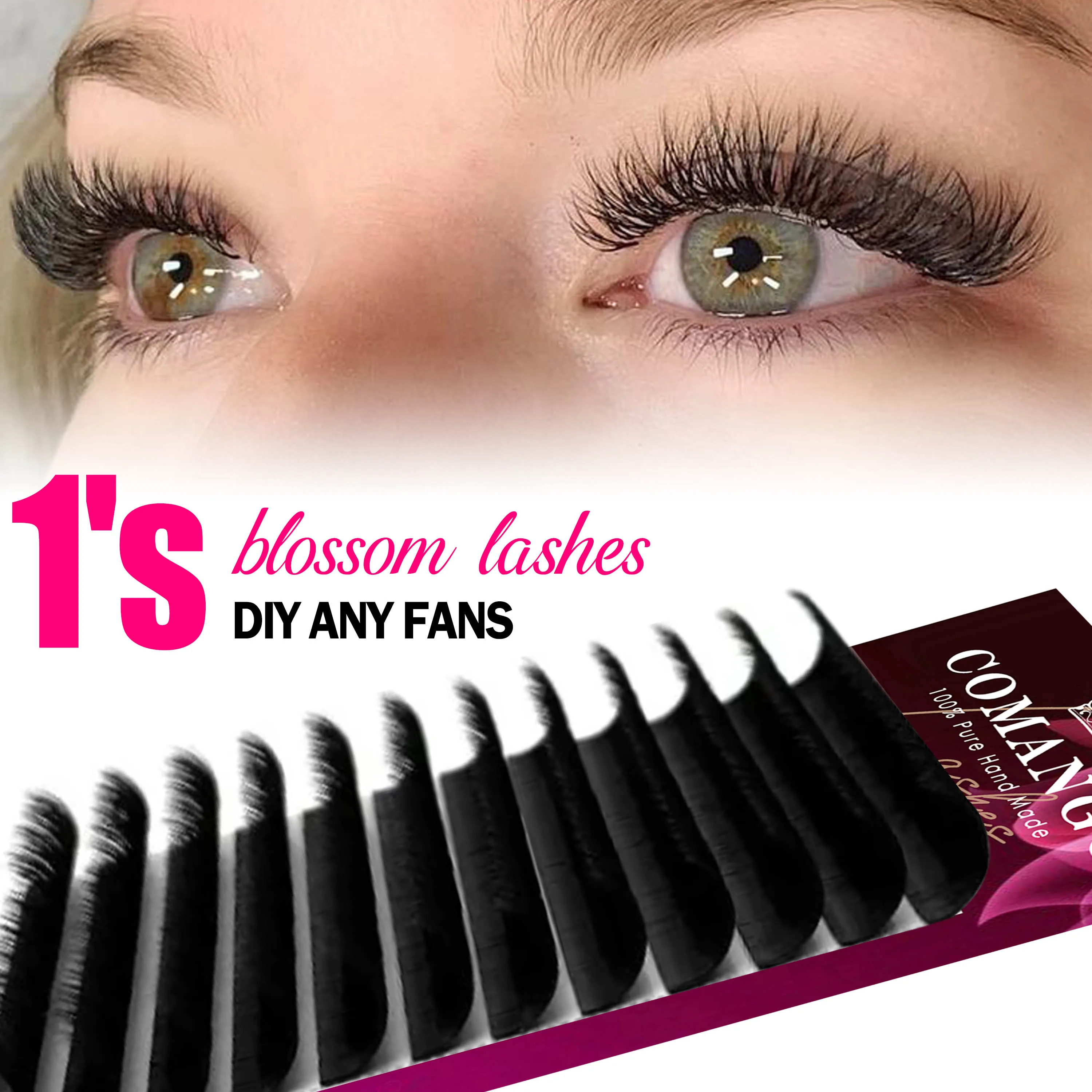 

8-20 мм автоматические накладные ресницы, легкие накладные ресницы, накладные ресницы, Mega объем, лоток для ресниц C/D/DD, завитые ресницы