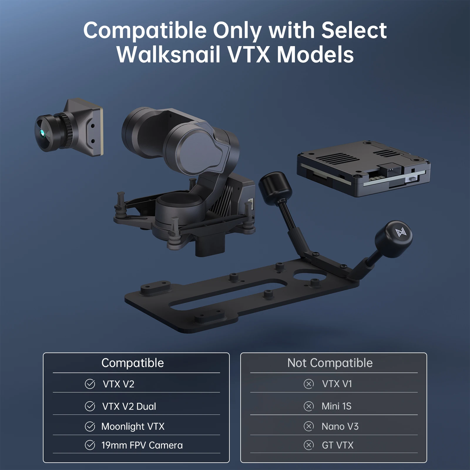 카메라 GM1 GM2 GM3 FPV 짐벌 헤드 추적 Walksnail 아바타 HD 프로 키트 Gyroflow RC FPV 드론 자동차 부품 용 Caddx Gimbal