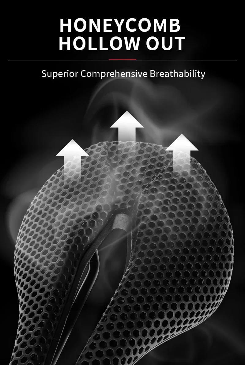 3D Printed Road Bike Saddle CARBON/Nylon Ultralight MTB Short Nose Seat Hollow P