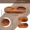 Pepper Mill Tray Wood Tray for Salt Tea Tray Multipurpose Natural Wood Kitchen Storage Holder Home Decoration Crafts for Bottle 6