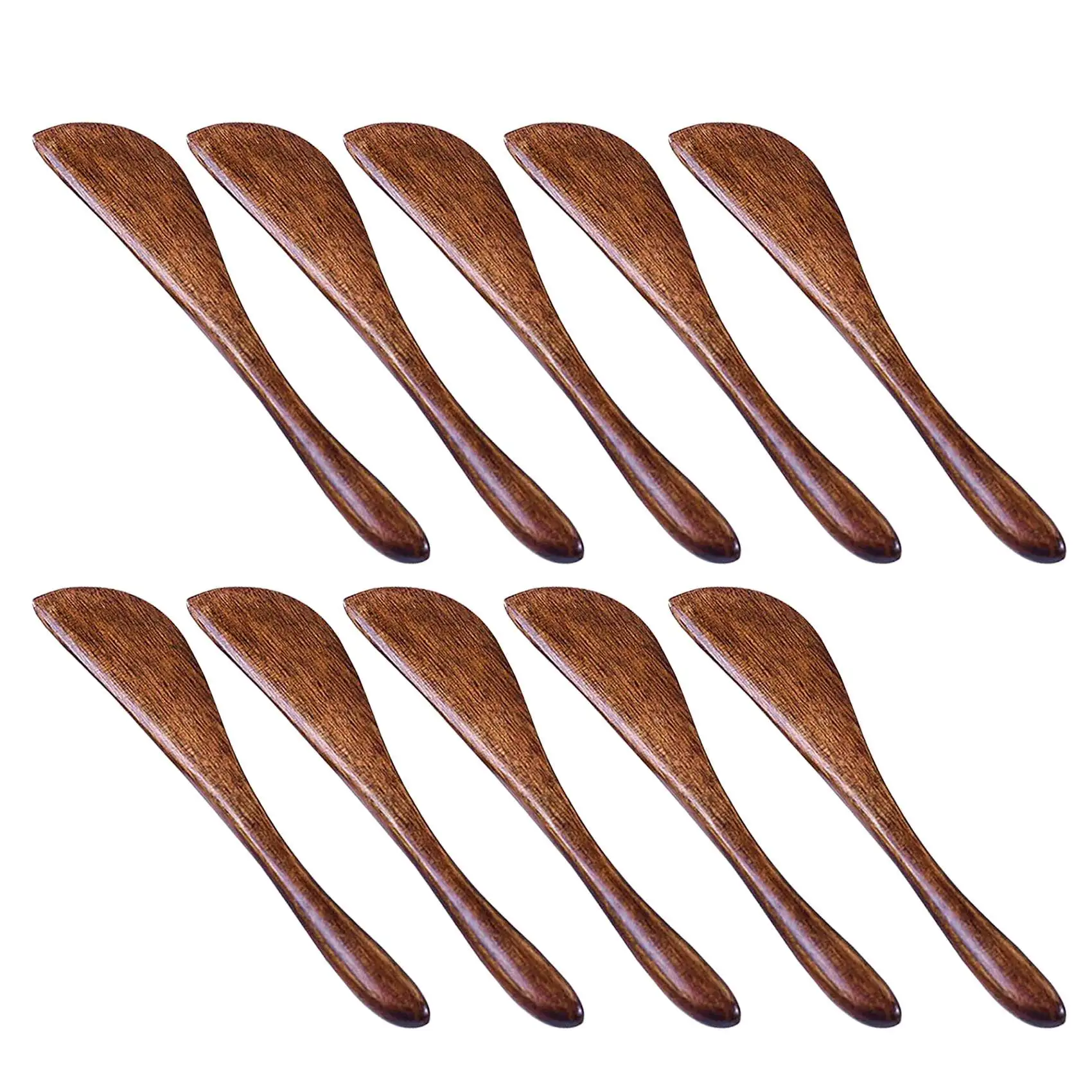 

10 Pack Wooden Butter Knife, 6 Inch Condiment Knives Wood Super Handy Kitchen Utensils Jelly Spreader