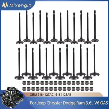 Set di 24 Valvole di Aspirazione e Scarico per Motori 3.6 L V6 GAS ERB, Compatibile con Jeep, Dodge, Chrysler, Ram, Promaster 1500 2500 3500 3.6L