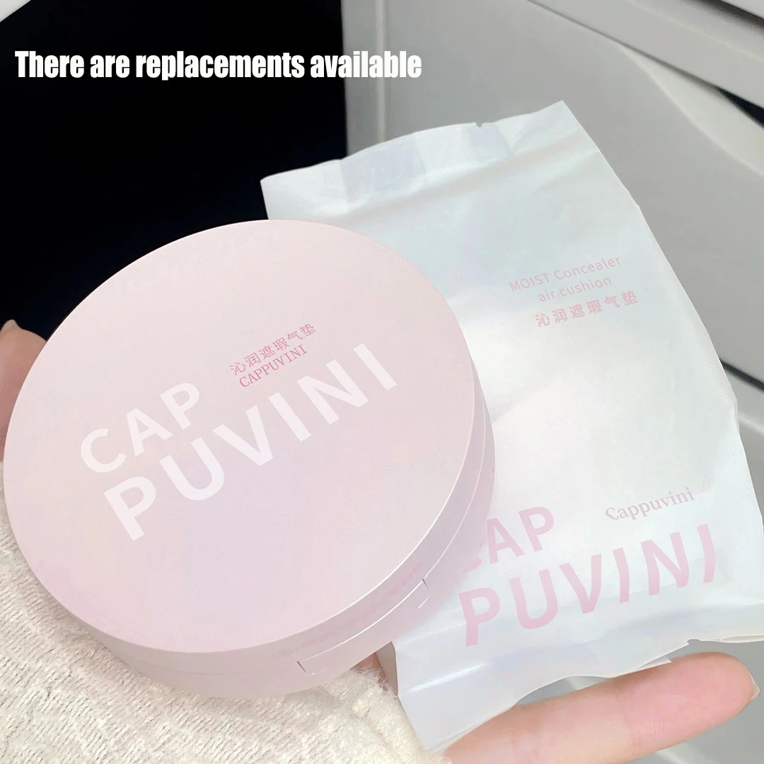 BB Cream Air Cushion Foundation Full Coverage Waterproof Long-lasting Concealer 3 Colors Cushion Compact Face Makeup Base 6