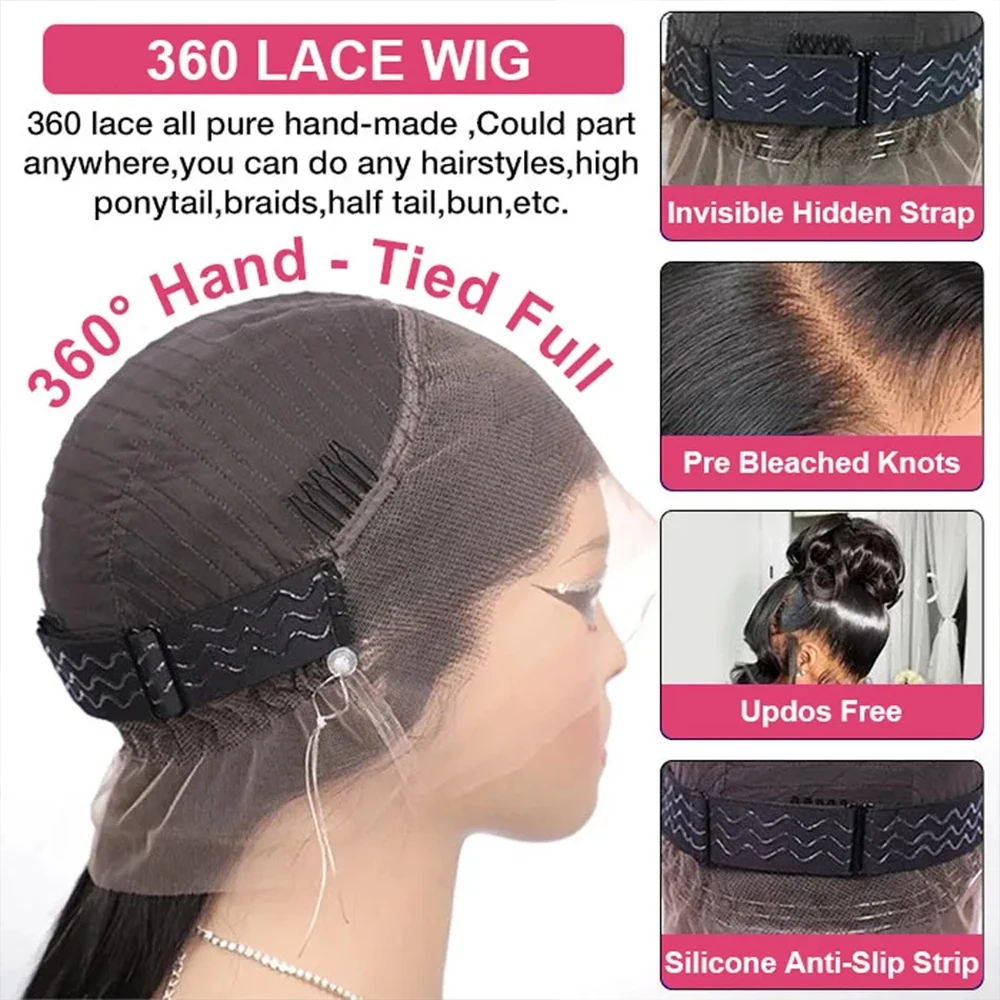 Brown HD Invisi-Strap 360 Full Lace Wig Pre Plucked Chocolate Brown 250 Density Body Wave 360 Lace Frontal Wigs For Black Women