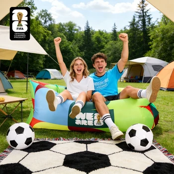 FIFA World Cup 2026 Opblaasbare Zonnebank, Opblaasbare Sofa Hangmat Opblaasbare Bank voor Kamperen, Tuin, Aan Het Meer 1