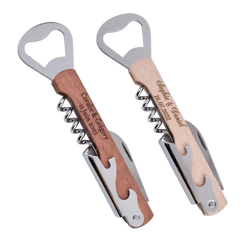 

10 шт. персонализированный Свадебный винный штопор под заказ деревянный винный штопор с гравировкой под заказ открывашка для бутылок свадебные подарки для гостей